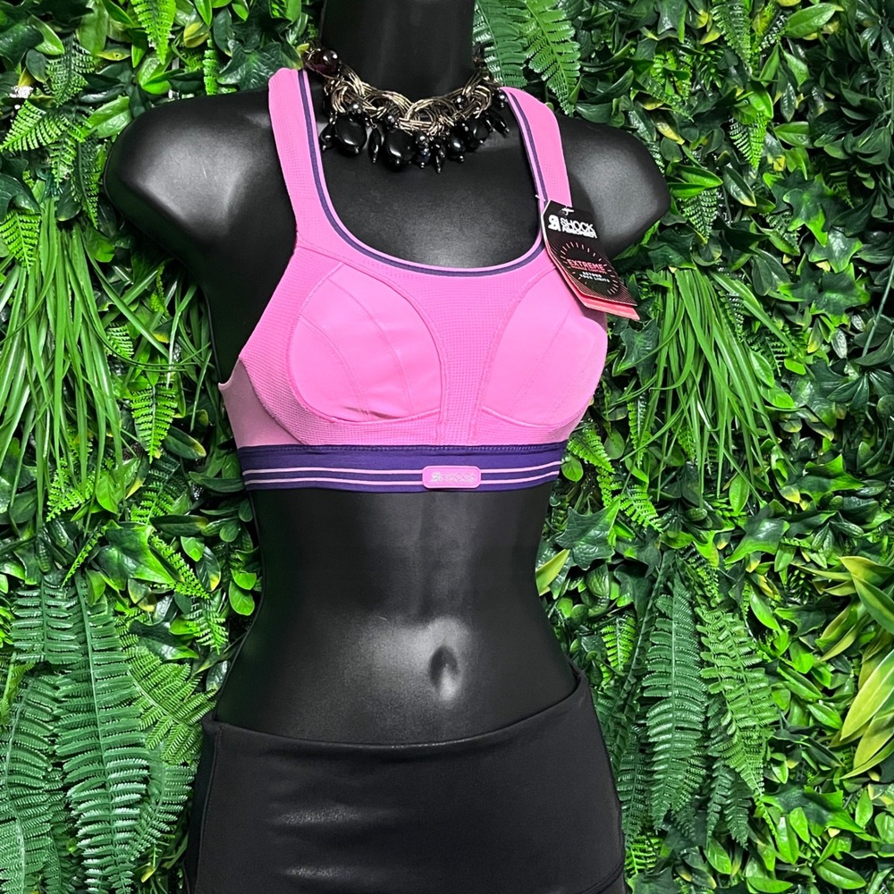 Shock Absorber Ultimate Run Sports Bra 30A Pink Purple Extreme High Impact 3661